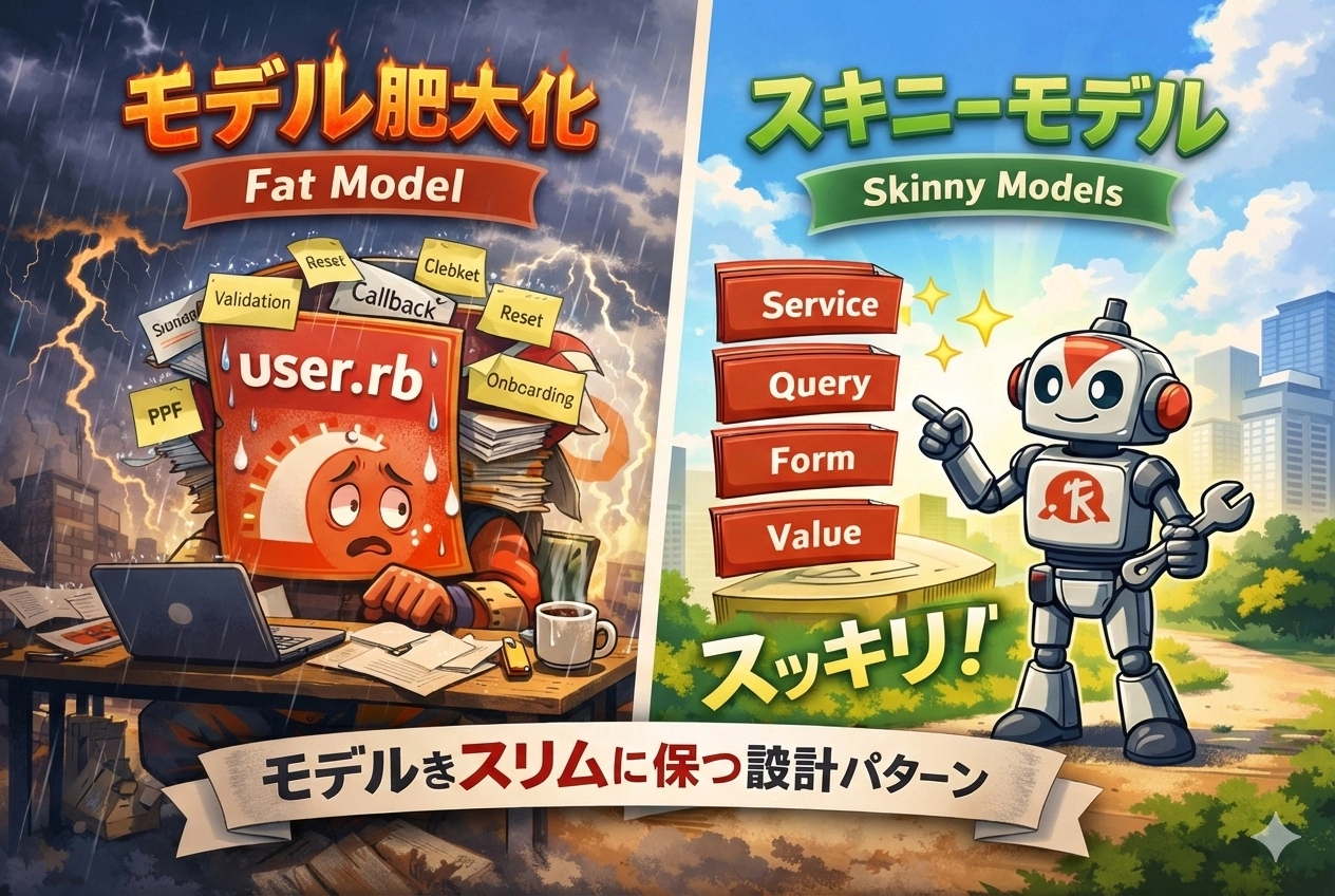 Rails「Fat Model」症候群：モデルをSkinnyに保つ（宗教戦争しない版）